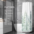 thumbnail image 2 of Long Shower Curtain 72 x 78, Green Plant Leaves Tall Shower Curtain, Spring Watercolor Eucalyptus Leaf Botanical Waterproof Fabric Shower Curtain for Bathroom Decor, 2 of 6