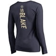 thumbnail image 3 of Women's Andre Blake Navy Philadelphia Union Backer Name & Number Long Sleeve V-Neck T-Shirt, 3 of 3