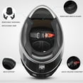 thumbnail image 5 of Full Face Motorcycle Helmets for Adults Men and Women DOT Street Bike Racing Helmet with Tinted Visor Model MD-813, 5 of 10
