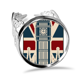 thumbnail image 1 of London Big Ben Union Jack Reino Unido Reino Unido Anillo de compromiso de boda de amor ajustable Unbranded M, 1 of 3