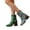 Green, variant on Wavsuf Combat Boots for Women with Zipper Oversized Square Toe Short Ankle-High with High Heel Blue Shoes Size 37
