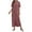 Pink, variant on Tumotour Summer Dress For Women Dress Casual Beach Round-Neck Dress T Shirt Dress Split Long Dress Travel 2025 Vacation Short Sleeve Long Dress
