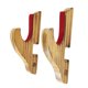 thumbnail image 5 of Soporte de exhibición horizontal compacto de madera maciza para colgar en la pared con forma de espada. 1 nivel acolchado, 5 of 9
