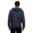 thumbnail image 2 of US Blanks US8010 Unisex Heavy Weight Loop Terry Zip Tri-Blend Hoodie, Navy Blue, L, 2 of 3