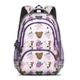 thumbnail image 2 of Cute Pitbull Terriers Dog and Flower Backpack for School,Cute School Bag,Schoolbag with Adjustable Shoulder Straps & Padded Back,16.9 Inch, 2 of 5