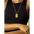 thumbnail image 3 of Bestyle Gold Plated Dog Tag Necklace Military Tag Cross Christian Religious Jewelry Bible Verse Inspirational Gift for Husband Father Son, 3 of 9