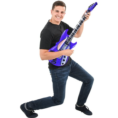 Inflatable Dark Blue Hero Costume Party Decoration Guitar