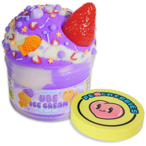 Slime Peachybbies Ube Ice Cream Cloud, 200 ml, perfumado para niños