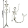 thumbnail image 2 of Kezqiaxn Halloween Decorations Outdoor Mermaid Skeleton, Halloween Skeleton Mermaid with Posable Movable Joints And Soft Tail for Halloween Decoration Decor Spooky Scene Party Favors White, 2 of 9