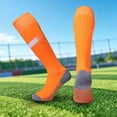 thumbnail image 2 of Miaoju Tube Socks Baseball Socks Softball Football Socks Durable and Moisture-Wicking Over the Calf, Orange One Size, 2 of 5