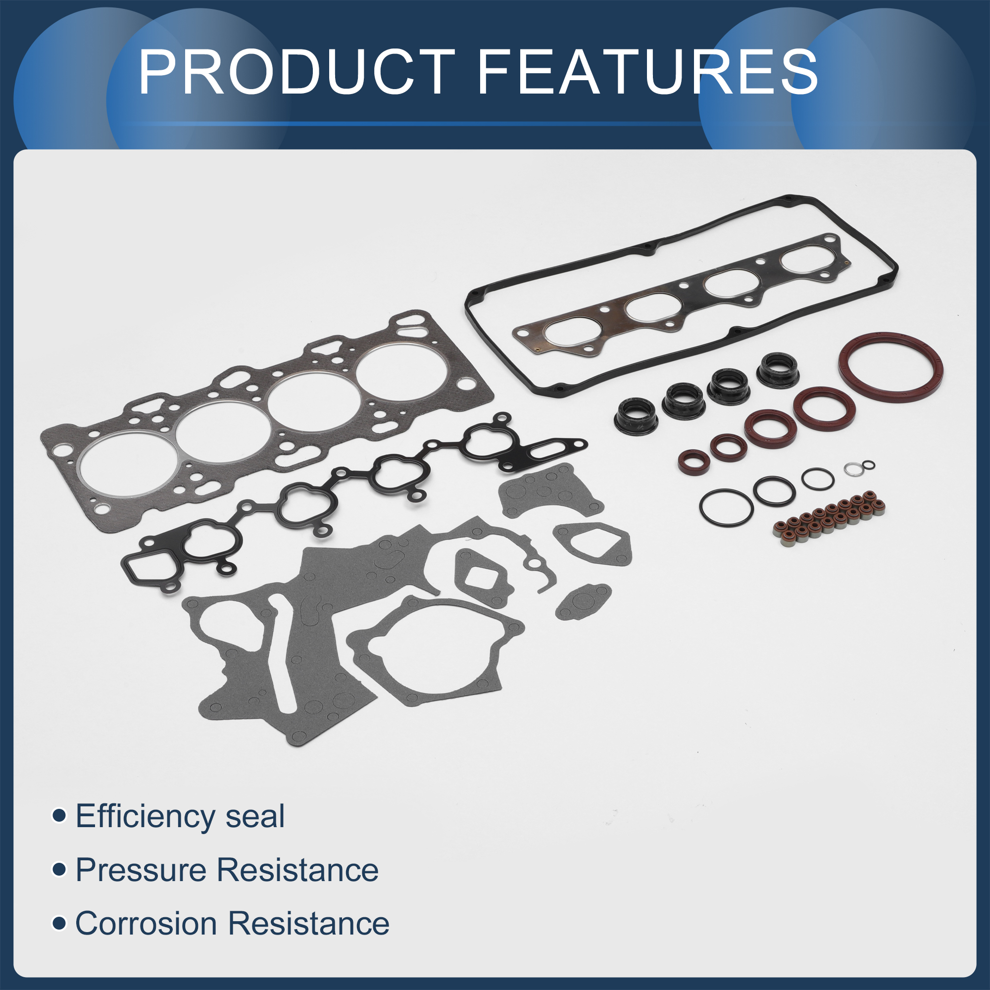 Unique Bargains Cylinder Head Gasket Kit No.MD974764 for Mitsubishi 4G64(V31W) 1 Set