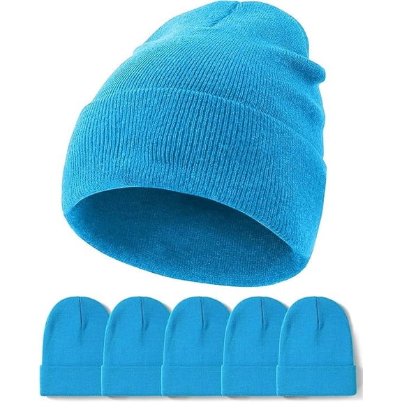 WESTEND 6 Pack Beanies for Men and Women - Unisex Knitted Warm Solid Color Multi-Packs