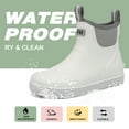 thumbnail image 3 of Lcamaw Kids Rain Boots Waterproof Rubber Boots Boys Girls Non-Slip High-Performance Ankle Deck Boot Traction Child Mud Booties for Boating, Camping, Farming & Outdoor Garden School Play Footwear, 3 of 6