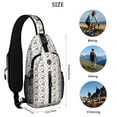 thumbnail image 5 of Sling Backpack,Brown Christmas Deer Pattern Crossbody Bag with Water Bottle Holder,Waterproof Sling Bag for Men/Women with Chest Phone Holder for Hiking,Travel, 5 of 6