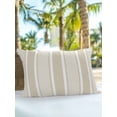 thumbnail image 6 of Outdoor Pillows Waterproof, Beige Stripe Bedding Throw Pillows with Insert for Couch Sofa Bed, Cream Striped Modern Minimalist Geometric Lines 12x20 Inch Pillowcases Decorative Patio Pillow Set of 1, 6 of 8