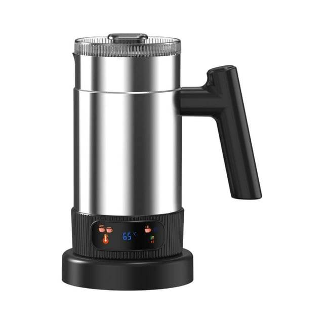 simhoa Electric Milk Frother Heating Milk Easy to Clean Adjust Temperature Automatic Hot and Cold Foam Maker Nonstick Cold Frothing