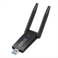 thumbnail image 2 of Adaptador de Red WiFi6 de 1800 Mbps, Receptor LAN Inalámbrico USB 3.0 AX1800 de 2,4 GHz y 5 GHz de Banda Dual con 2 Antenas de 5 DBi., 2 of 8