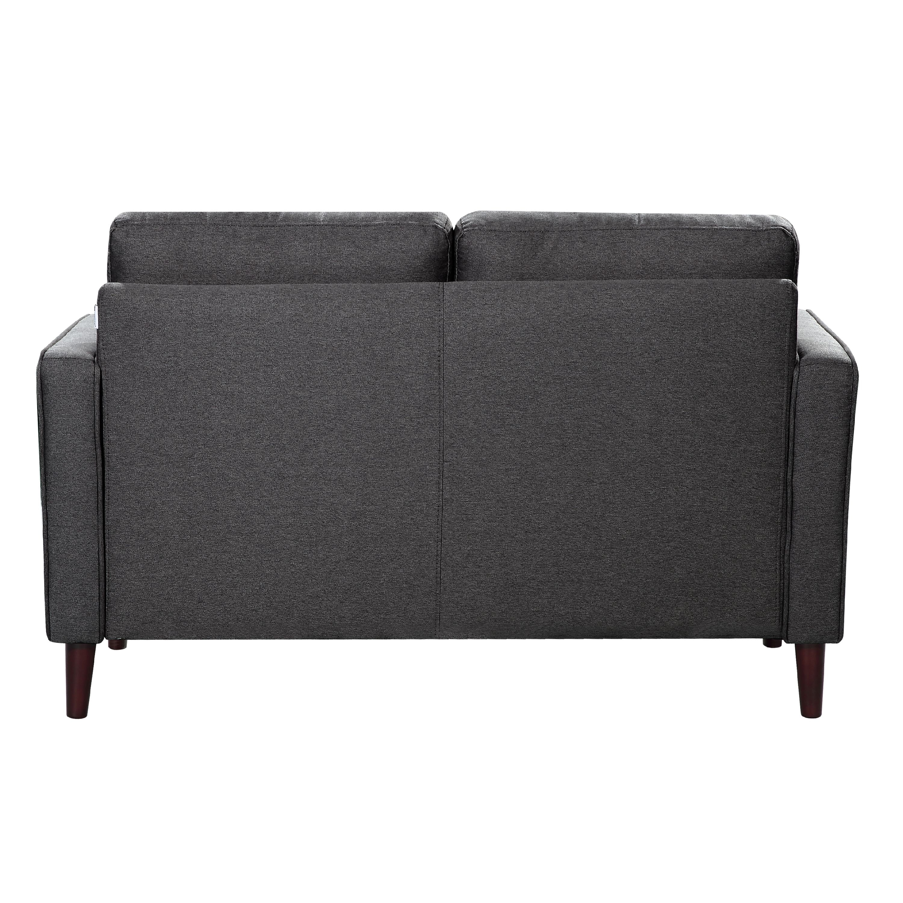 Lifestyle Solutions Lorelei Mid-Century Modern Loveseat, Gray Fabric