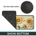 thumbnail image 4 of Farmhouse Kitchen Rugs and Mats 2 Pieces Rooster Kitchen Decor,Buffalo Plaid Sunflowers Anti Fatigue Non Slip Kitchen Mat Farm House Waterproof Washable Rug17x24+17x48inch (Black kitchen1), 4 of 6