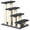 Gray, variant on Tall Cat Tree for Large Cats, Floor-to-Ceiling Climbing Tower with Sisal Scratching Posts, 4 Jump Platforms, Soft Plush Cover, Grey Particle Board Cat Furniture