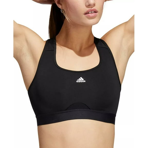 Adidas CORE BLACK Women's Racerback-Style Sports Bra, US X-Large DD