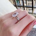 thumbnail image 4 of Forever Jewels 3.50Ct Oval Cut Moissanite Women Solitaire Engagement Ring 14K White Gold Plated, 4 of 4
