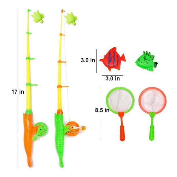  Timisea 3 Pcs Fishing Rod Pole Pool Toy, Magnetic Fishing Game  for Toddler Kids, Baby Bath Toy, Educational Learning Toys, Bathtime Toys  for Boys, Plastic Floating Fish Fishing Pool Toy for