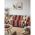 thumbnail image 6 of Red Beige Boho Couch Cover for Dogs, Vintage Abstract Art Ethnic Tribe Washable Sofa Covers Slipcover for Pets Dogs Futon Cover, Couch Recliner Covers, Oversized Chair Slipcover 71"x91", 6 of 9