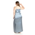 thumbnail image 3 of Vestido de escote drapeado Roman Fashion /Tallas Extras, 2005 (Azul claro) azul 42, 3 of 6