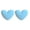 Light Blue, variant on 1 Pair Women Earrings Heart Shape Candy Color Lady Korean Style Long Lasting Stud Earrings for Dating Acrylic Red