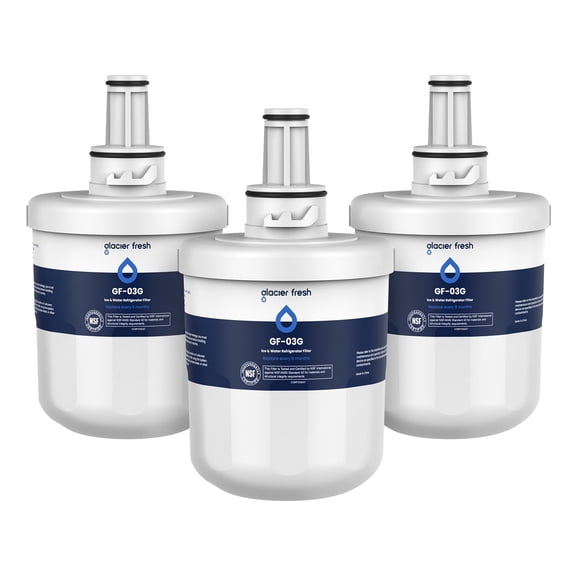 GLACIER FRESH Replacement for DA29-00003G Water Filter, Compatible with Samsung* Aqua-Pure Plus, DA29-00003F, DA29-00003B, HAFCU1, RFG237AARS, FMS-1, RS22HDHPNSR, RSG257AARS, WSS-1, 3 Pack