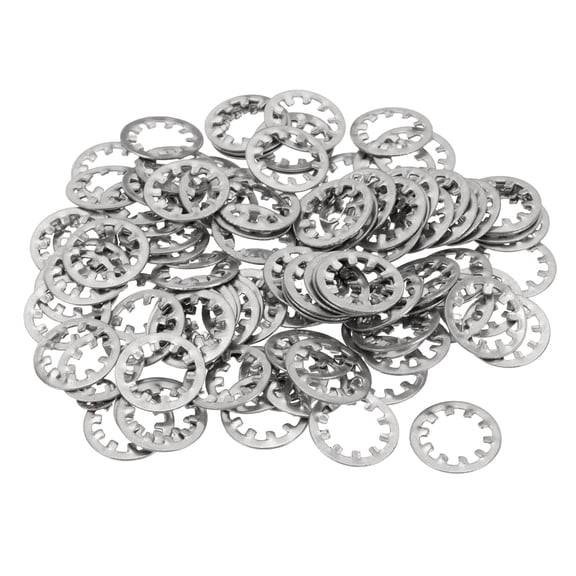 Uxcell M12 Internal Tooth Lock Washers, 100Pcs 304 Stainless Steel Serrated Washers Assortment Kit