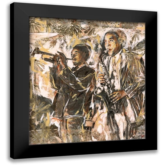 Wiley, Marta 12x13 Black Modern Framed Museum Art Print Titled - Jazz Two Figures