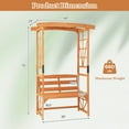 thumbnail image 3 of Costway Patio Garden Arbor with Pergola Bench 2 Trellises for Climbing Plants Vines Grapes, 3 of 10