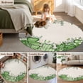 thumbnail image 5 of Round Rugs 4Ft, St. Patrick's Round Area Rug Washable Indoor Throw Carpet, Luck Shamrock Eucalyptus Leaves Flowers Beige Soft Non Slip Circle Rug for Kitchen Nursery Room Home Decor Aesthetic, 5 of 8