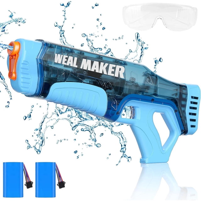Pistola de agua eléctrica potente para adultos y niños, succión rápida totalmente automática, gran regalo para verano