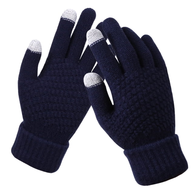 ManxiVoo Winter Touch Screen Gloves for Women and Men Thermal Knitted Texting Gripper Snowflake Pattern Cold Weather Pair