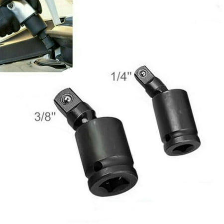

2pcs Universal Joint Air Impact Socket Set Wobble Extension Adaptor 1/4 &3/8