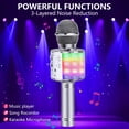 thumbnail image 6 of Syenll Kids Microphone, Wireless Microphone with LED Lights, Microphone Singing Toys Gifts for Kids and Adults, Silver, 6 of 9