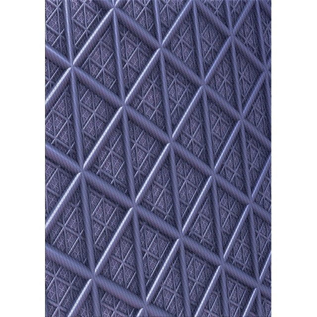 Ahgly Company Tapis Rectangulaire Lavable en Machine Intérieur Transitionnel Violet Anti-Froissement, 2 Pieds x 4 Pieds