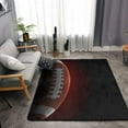 thumbnail image 2 of DouZhe American Football Sports Balls Pattern Area Rugs Non-Slip Machine Washable Floor Mat, Style Carpet Doormat, 63x48 inches, 2 of 6