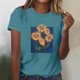 thumbnail image 2 of Tops Cortos para las Mujeres Blusas Impresas Manga Corta Cuello Redondo, Tops de Blusa para las Mujeres Primavera Verano Casual, 2 of 4