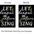 thumbnail image 6 of Christmas Saying Garden Flag Vertical Double Sided 12.5x18 Inch Let Heaven and Nature Sing Christmas Black White Farmhouse Decoration Yard Flag Winter Holiday Mistletoe Holly Outdoor Flags, 6 of 6