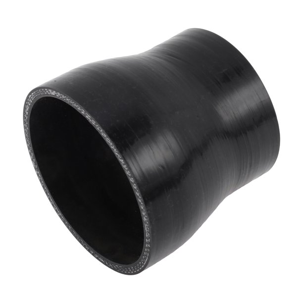 Tubería de silicona automotriz Unique Bargains 3.15 ″ a 2.48 ″ (80 mm - 63 mm) ID 3 capas de tela intercambiador de calor tubo de entrada de aire de turbocompresor 3″ longitud de pierna negra