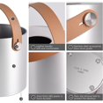 thumbnail image 3 of Round Tissue Dispenser Holder Plastic Box Cover Napkin Organizer With Leather Handles, 3 of 5