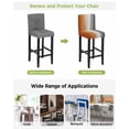 thumbnail image 3 of Burnt Orange Gray Ombre Bar Stool Covers Set of 4, Vintage Farmhouse Wooden Stretch Washable Bar Chair Covers with Backs, Removable Pub Counter Height Chair Cover for Kitchen Dining Room Cafe, 3 of 7