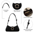 thumbnail image 3 of Messenger bags，Artificial leather shoulder bags, Fashion casual commuter handbags - black, 3 of 5