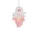 thumbnail image 3 of Fiudx Atrapasueños Decorativo, Cristales Naturales con Plumas, Adorno de Pared Bohemio, Energía Relajante para Dormitorio, Sala de Estar, Oficina, Regalo Ideal, 60 X 20 Cm, Color Azul y Rosa., 3 of 7