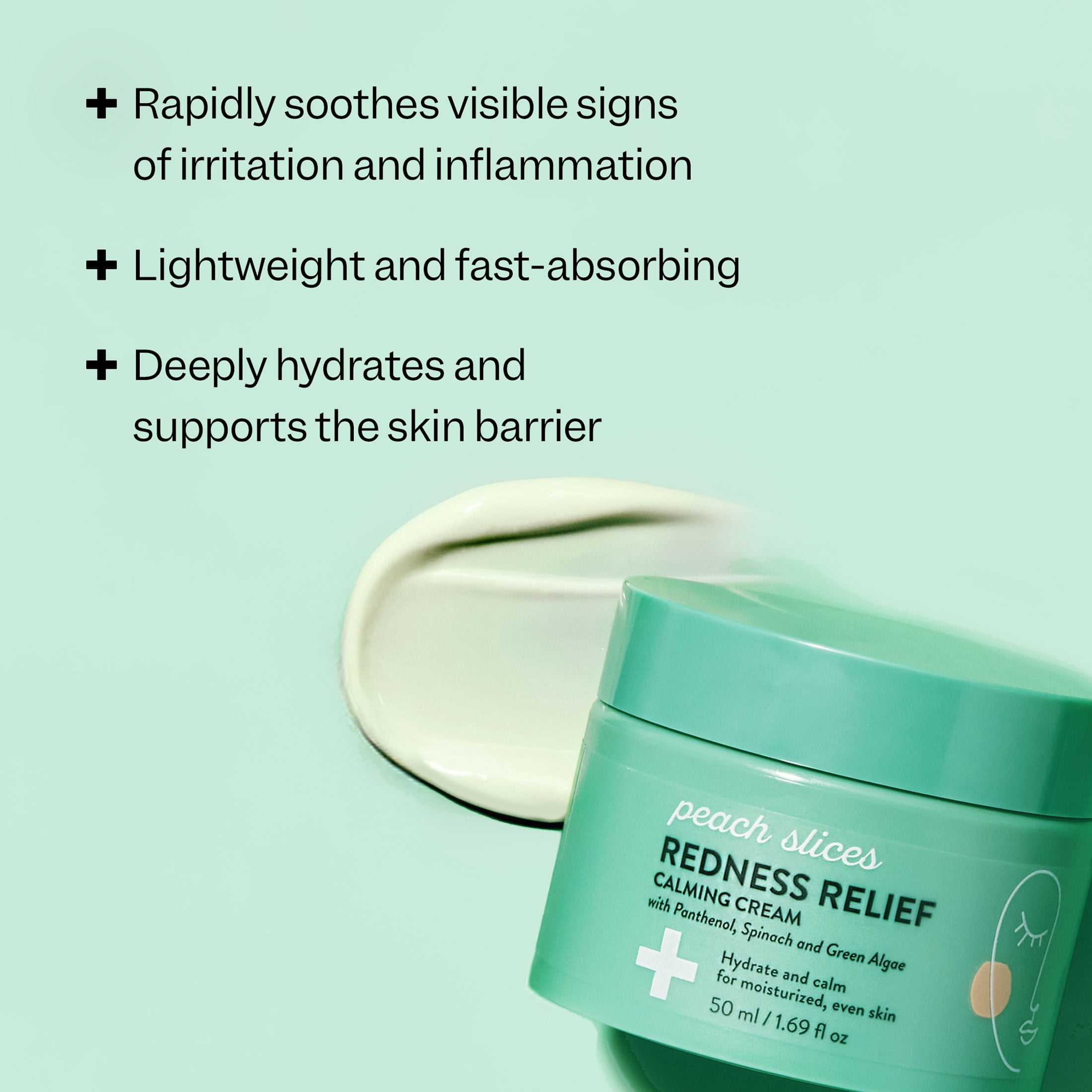 Peach Slices Redness Relief Calming Cream, 1.69 fl oz