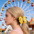 thumbnail image 6 of Qiopertar Yellow Bumblebee Bow Hair Clip, Honeybee Festival Hair Accessory for Girls Kids, Cute Party Costume Decoration Hairpin for Outfits Photos Gifts, Black, 6 of 6